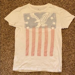 White American Flag American Eagle Tee